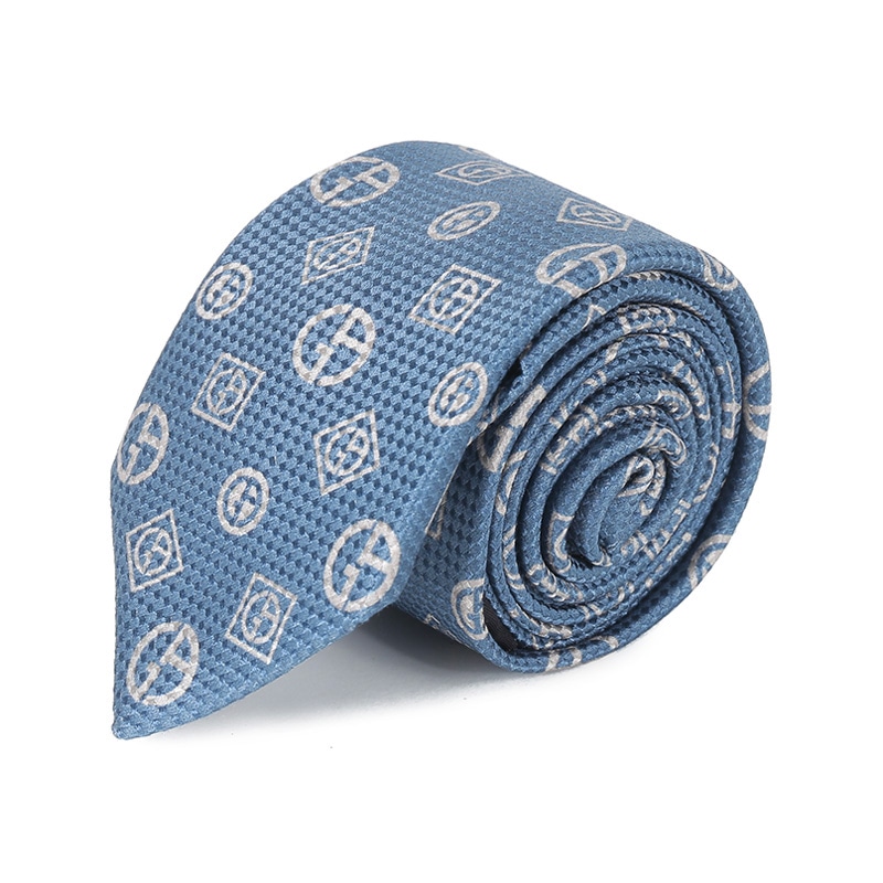 GIORGIO ARMANI  Jacquard Logo Arrow-Shaped Tie. 3602874R81200034