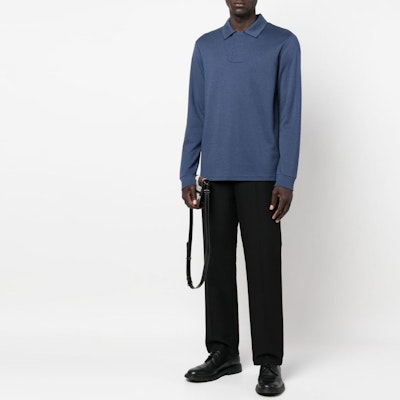 乔治阿玛尼午夜蓝长袖纯色POLO衫 6LSF51-SJQGZ-U8KV Lookbook 乔治阿玛尼午夜蓝长袖纯色POLO衫 6LSF51-SJQGZ-U8KV