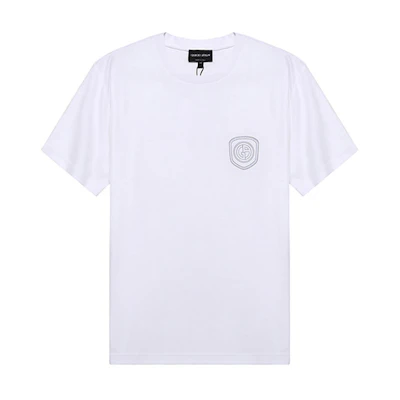 GIORGIO ARMANI Solid White Cotton Crewneck T-Shirt. 6KSM70-SJTKZ-U090