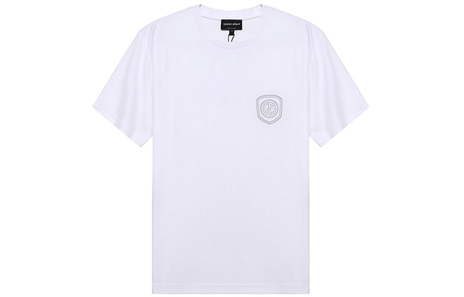 Order ジョルジオ アルマーニ ソリッドホワイト コットン クルーネックTシャツ. 6KSM70-SJTKZ-U090