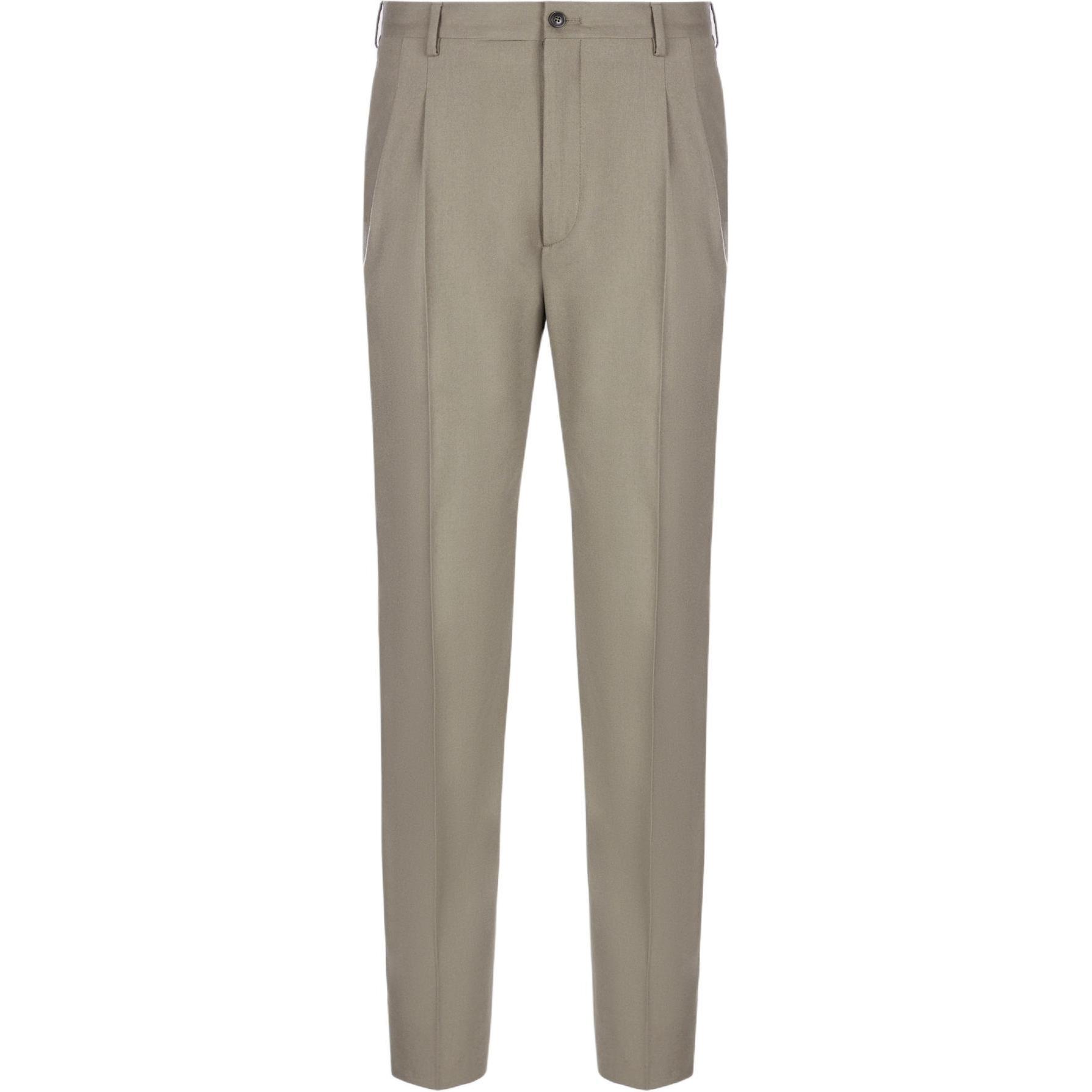 Order GIORGIO ARMANI  Solid Zipper Straight Casual Pants Khaki. 8WGPP03D-T004K-U6UG