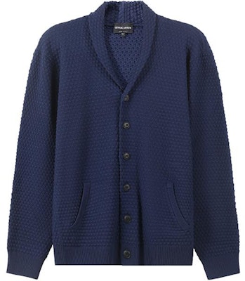 乔治·阿玛尼 SS24 海军蓝纯色披肩领针织开衫 6RSE04-SM22Z-UA2K Order 乔治·阿玛尼 SS24 海军蓝纯色披肩领针织开衫 6RSE04-SM22Z-UA2K