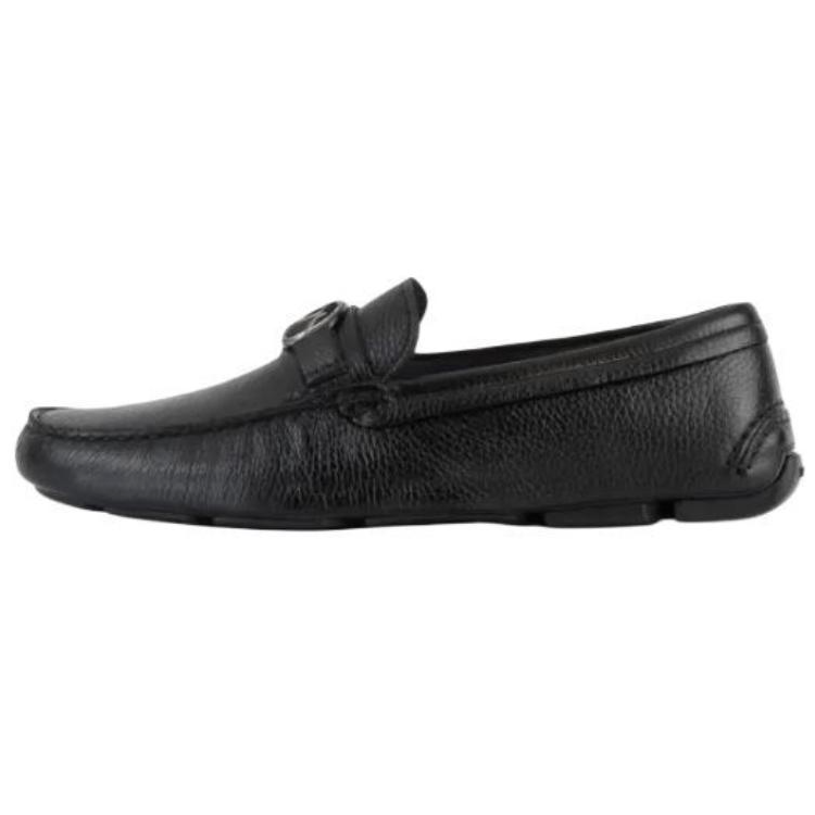 Giorgio Armani Armani Black Round-Toe Slip-On Loafers X2B123XF22400002