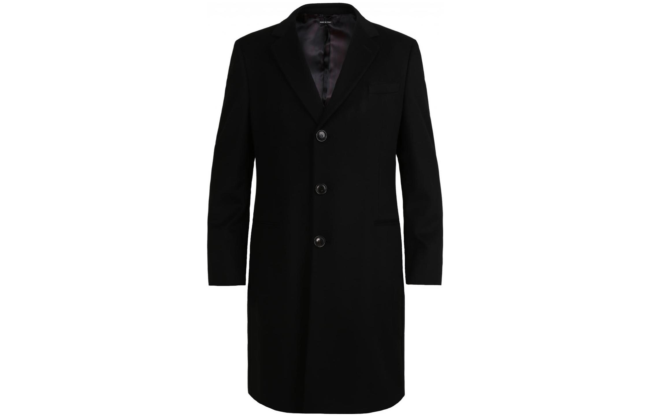 Giorgio Armani Armani Black Single-Breasted Mid-Length Jacket PSLG01-0S169-999