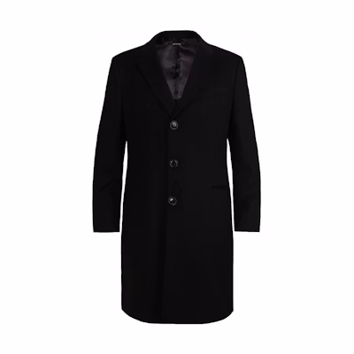 Giorgio Armani Armani Black Single-Breasted Mid-Length Jacket PSLG01-0S169-999
