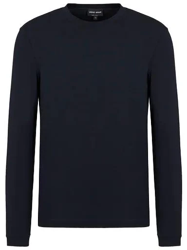giorgio-armani-armani-blue-solid-color-crewneck-knit-sweatshirt-long-sleeve-3-gst-51-sjp-4-z1-ubsg