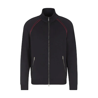 Giorgio Armani Armani Embroidered Logo Stand Collar Long Sleeve Jacket 3RSB80-SJL7Z-UBUV