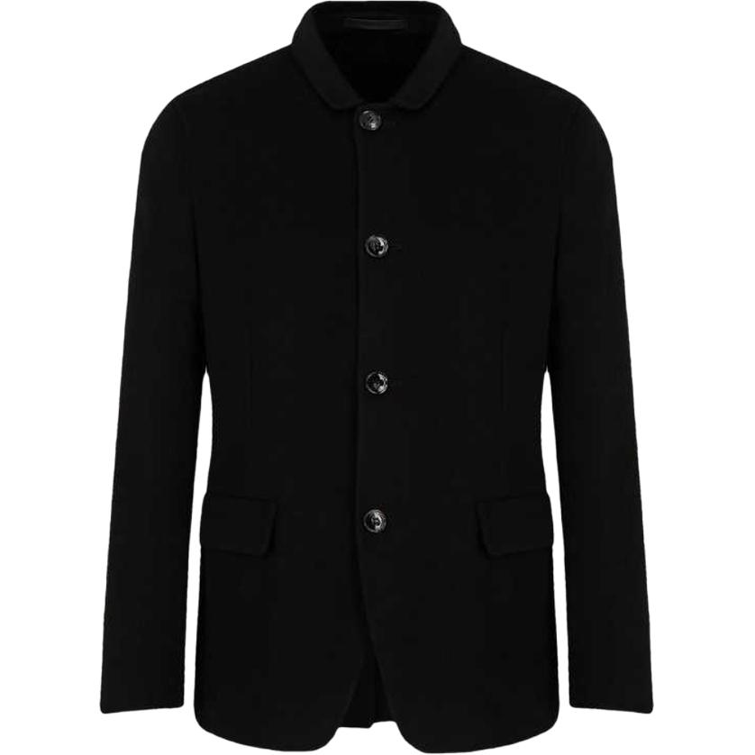 Giorgio Armani Armani FW21 Black Cashmere Single-Breasted Jacket 9SGGG072T01841UC99