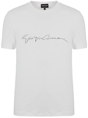 조르지오 아르마니 FW21 로고 프린트 크루넥 반팔 티셔츠 화이트 6GST56-SJP4Z-U090 Order 조르지오 아르마니 FW21 로고 프린트 크루넥 반팔 티셔츠 화이트 6GST56-SJP4Z-U090