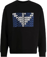Giorgio Armani Armani FW21 Logo Print Crewneck Pullover Sweatshirt Black 6HSM55-SJHJZ-U9SA Giorgio Armani Armani FW21 Logo Print Crewneck Pullover Sweatshirt Black 6HSM55-SJHJZ-U9SA