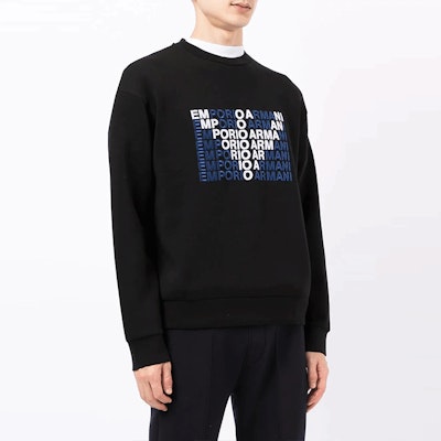 Giorgio Armani FW21 Logo Print Crewneck Pullover Sweatshirt Hitam 6HSM55-SJHJZ-U9SA Purchase Giorgio Armani FW21 Logo Print Crewneck Pullover Sweatshirt Hitam 6HSM55-SJHJZ-U9SA