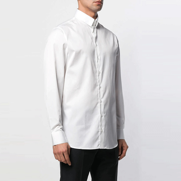 Shop 乔治阿玛尼 FW21 纯白长袖衬衫 8WGCCZMHTZ069