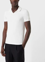 Purchase Giorgio Armani FW21 白色彈性平紋布素色 Polo 衫 3GSF51SJP4ZU090