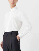 Lookbook Giorgio Armani Armani FW22 純棉長袖鈕扣襯衫 白色 1WGCCZ70-TZ069-U0BN