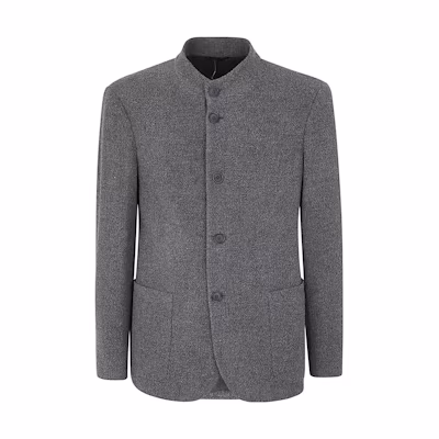 Giorgio Armani Armani Grey Single-Breasted Long-Sleeve Jacket 3WGGG11UT03I7-U8TJ