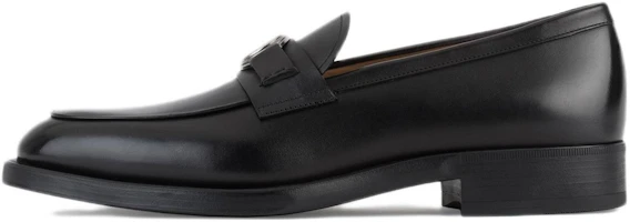 Giorgio Armani Armani Leather Slip-On Casual Shoes Black X2A392XF222100002 Giorgio Armani Armani Leather Slip-On Casual Shoes Black X2A392XF222100002