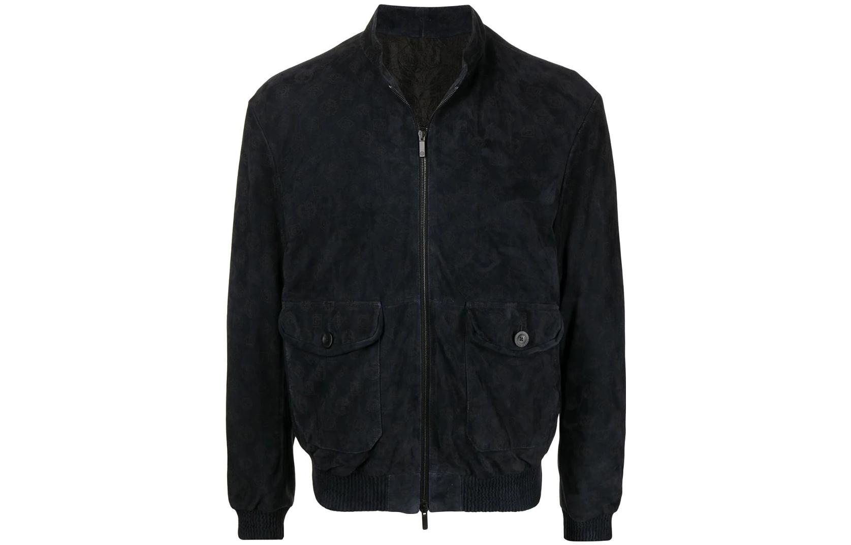 Giorgio Armani Armani Logo Jacquard Long-Sleeve Velvet Jacket ISR82PISP84922