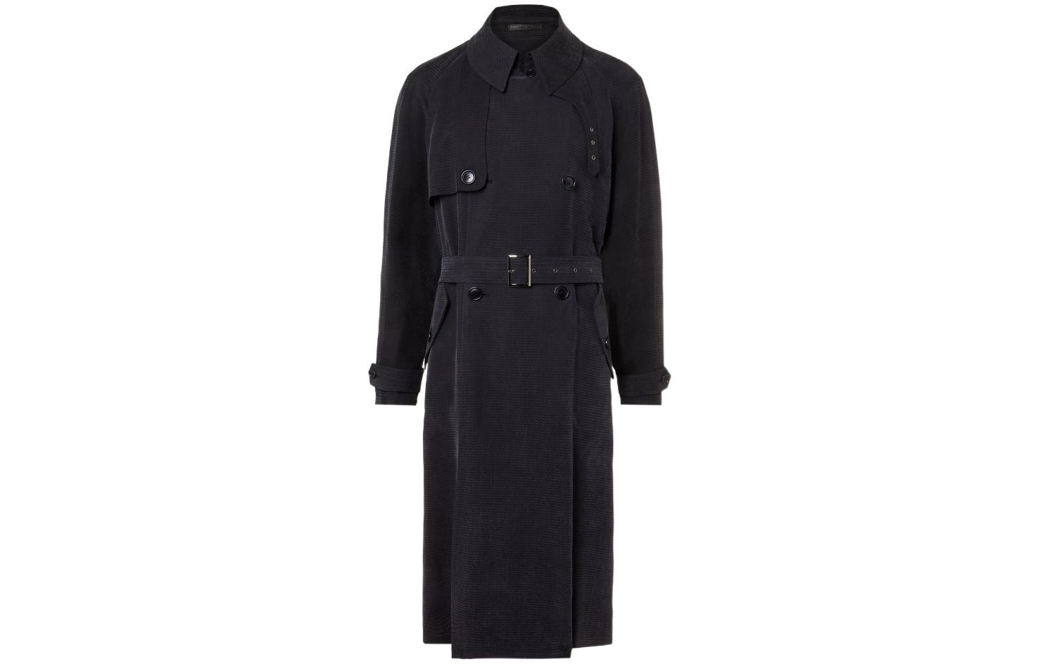 Giorgio Armani Armani Long Belted Single-Breasted Overcoat with Lapel JVM1604571844484