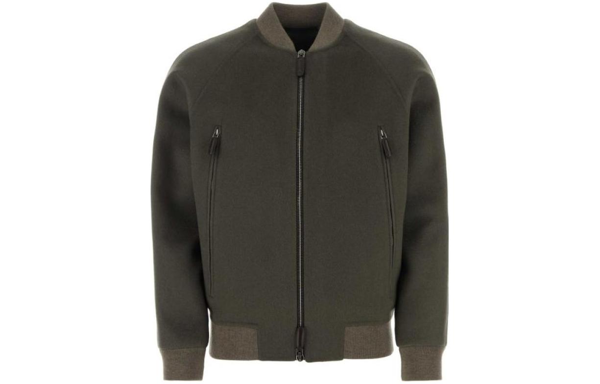 Giorgio Armani Armani Solid Color Baseball Collar Zip-Up Jacket 3WGOB0AST0184-U8RE