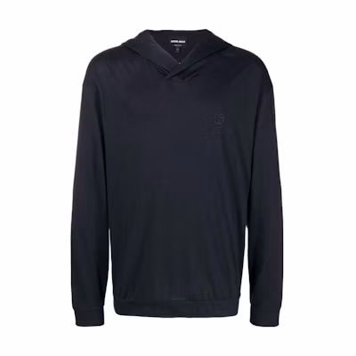 Giorgio Armani Armani Solid Color Embroidered Logo Hoodie 6LSM57-SJMCZ-UBWF