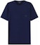 Buy Giorgio Armani SS22 Baju-T Navy Blue Leher Bulat Logo Sulam. 3GST52-SJP4Z-UA3Z