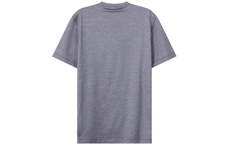 Lookbook 조르지오 아르마니 SS22 쉬어 라운드넥 반팔 티셔츠 - 그레이. 3KSM77-SJZHZ-U8EL