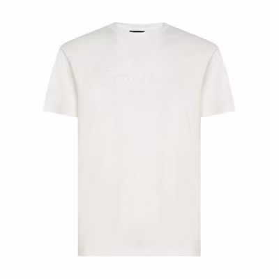 Giorgio Armani Armani SS22 White Logo Embroidered Short Sleeve T-Shirt 6GSM90-SJRQZ-U13Q