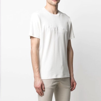 喬治阿瑪尼SS22白色刺繡Logo短袖T恤 6GSM90-SJRQZ-U13Q Lookbook 喬治阿瑪尼SS22白色刺繡Logo短袖T恤 6GSM90-SJRQZ-U13Q