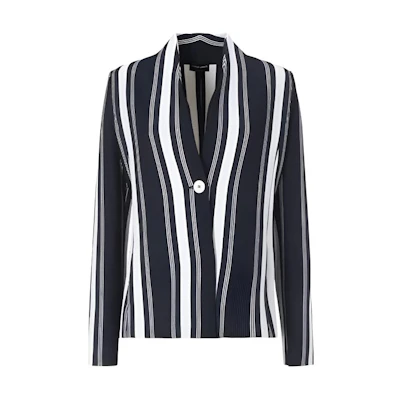 Giorgio Armani Armani SS22 Colorblock Striped Long Sleeve Jacket Black () 3LAGA1AMA1ZPZC2