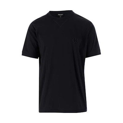 Giorgio Armani Armani SS22 Solid Color Crew Neck Short Sleeve T-Shirt Navy Blue. 3LSM72SJXDZUBUV