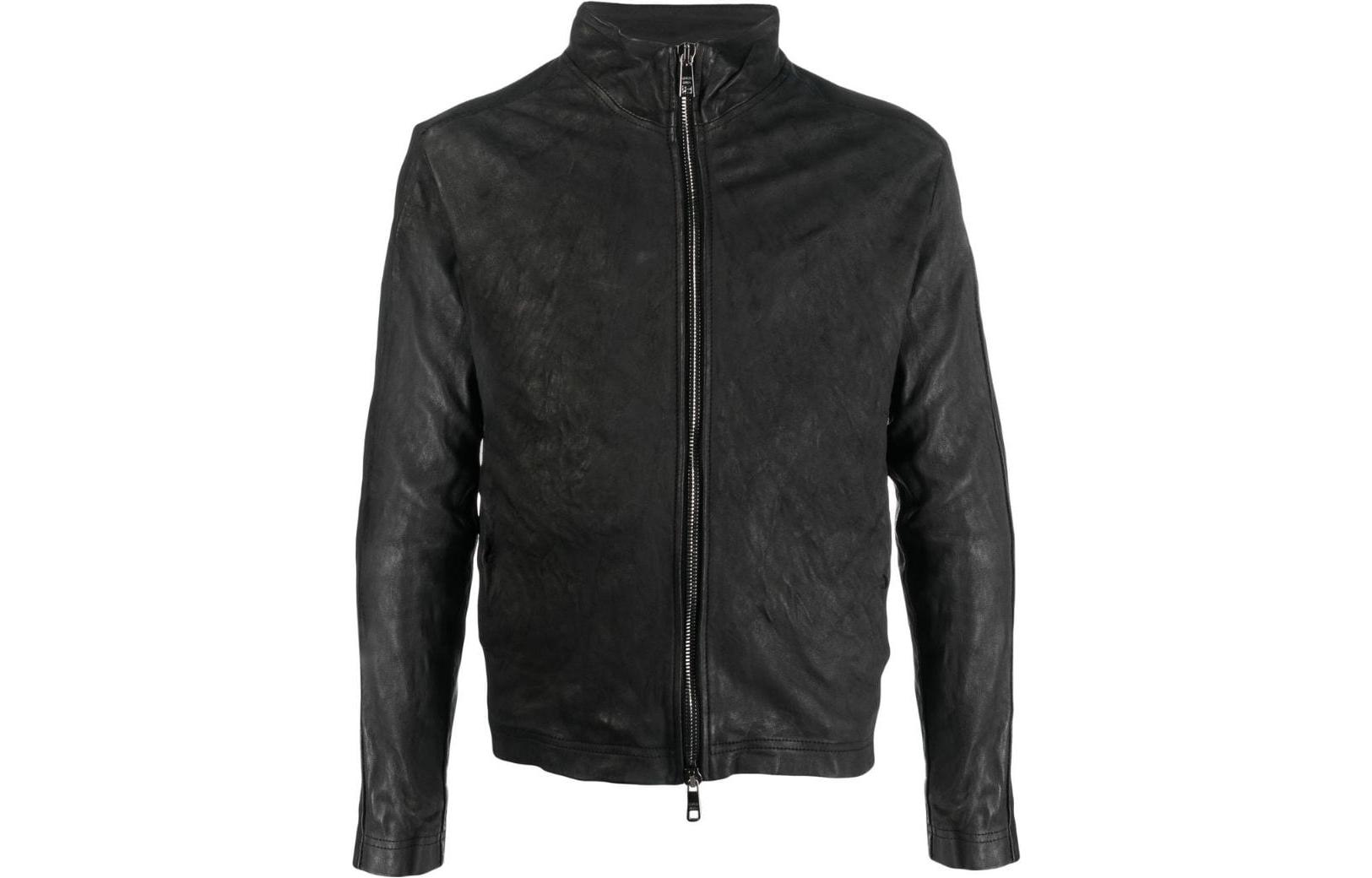 Giorgio Armani Armani SS22 Solid Color Stand Collar Long Sleeve Jacket Men’s Black GU23F9807VBRUSHNERO