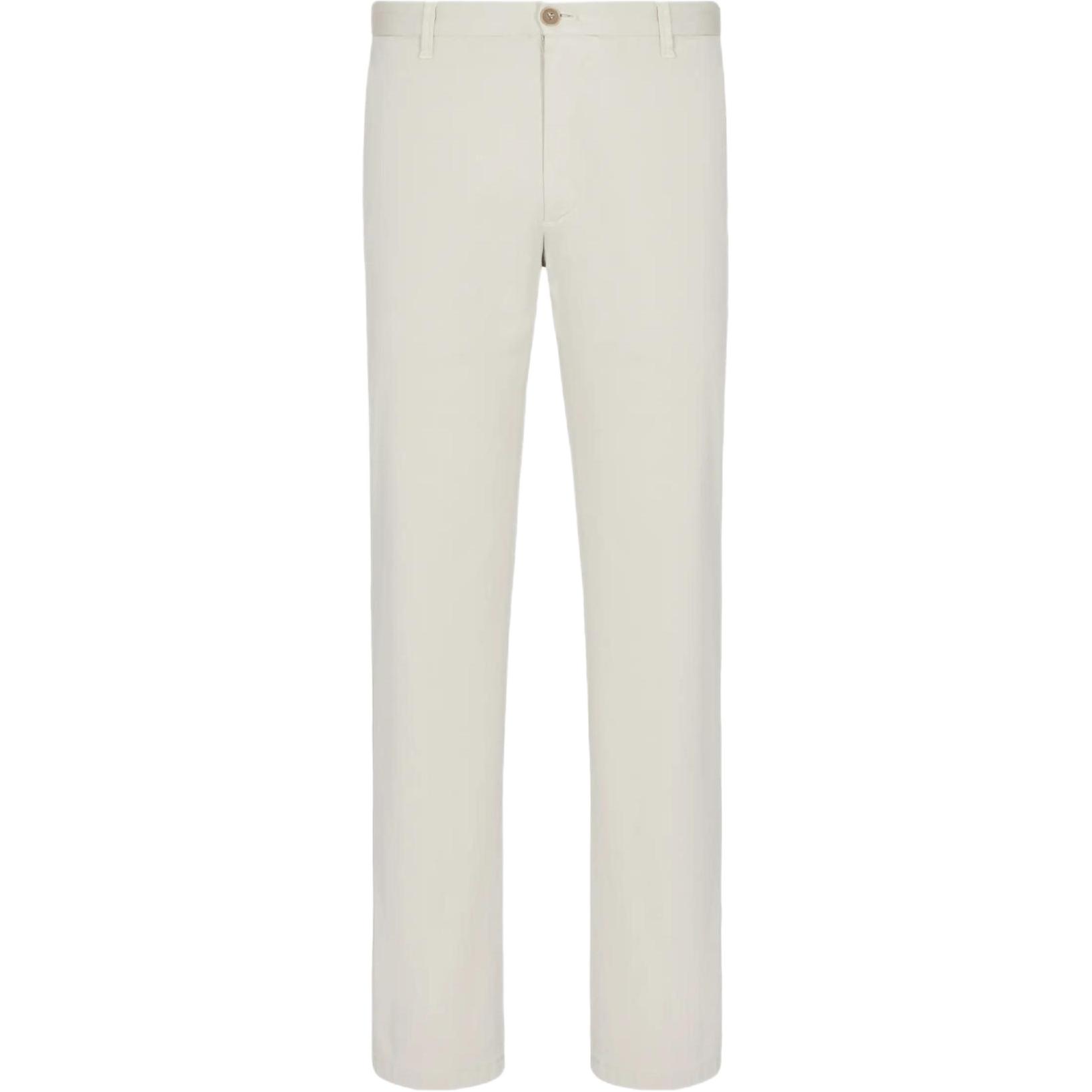 Giorgio Armani Armani SS23  Mid-Rise Straight-Leg Casual Pants Moonstone White. 0SGPP0A-IT02EY-U1KC