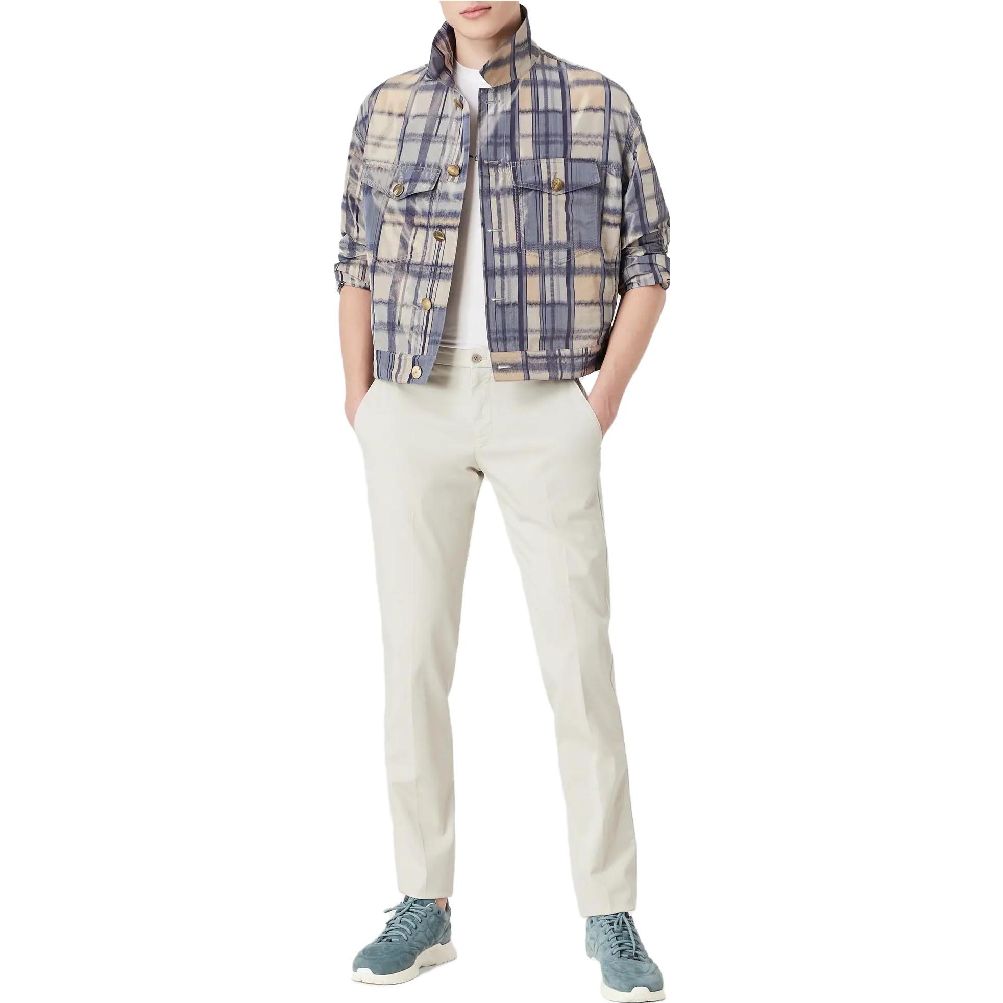 Lookbook Giorgio Armani Armani SS23  Mid-Rise Straight-Leg Casual Pants Moonstone White. 0SGPP0A-IT02EY-U1KC