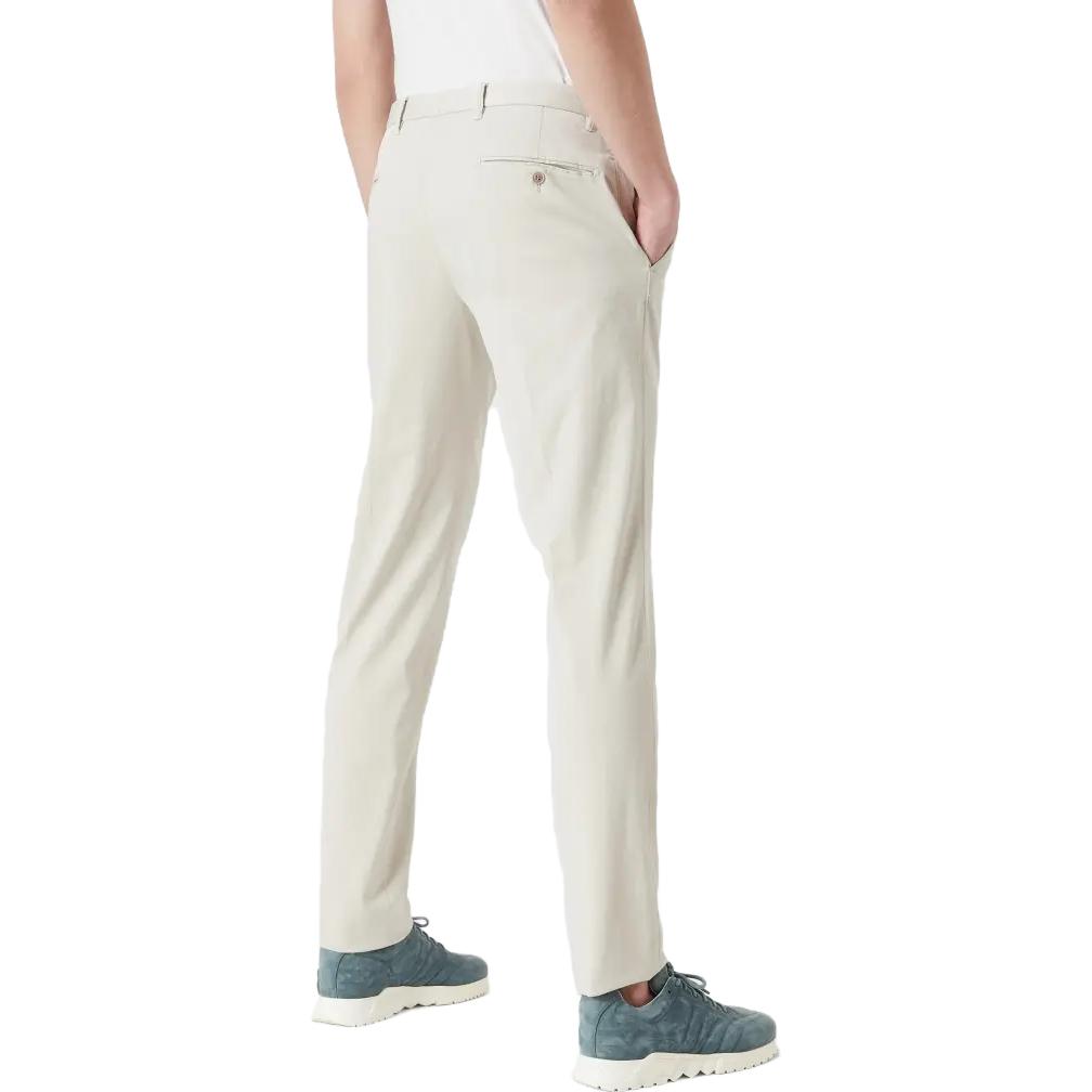 Shop Giorgio Armani Armani SS23  Mid-Rise Straight-Leg Casual Pants Moonstone White. 0SGPP0A-IT02EY-U1KC