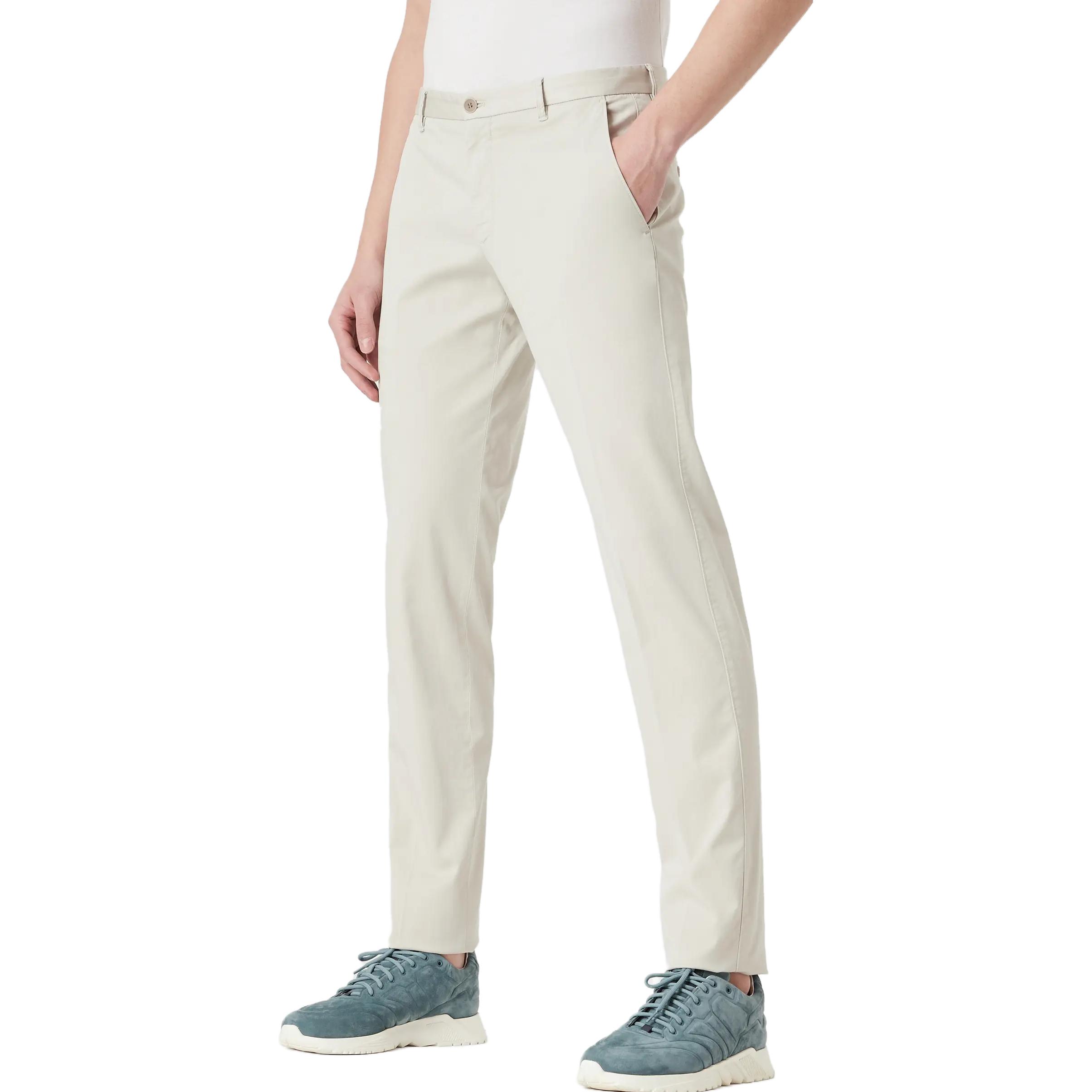 Purchase Giorgio Armani Armani SS23  Mid-Rise Straight-Leg Casual Pants Moonstone White. 0SGPP0A-IT02EY-U1KC