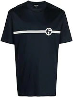 Order GIORGIO ARMANI SS23藍色標誌印花短袖圓領T恤 男款 3RSM6-6SJTKZ-FBWF