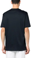 Shop GIORGIO ARMANI SS23藍色標誌印花短袖圓領T恤 男款 3RSM6-6SJTKZ-FBWF