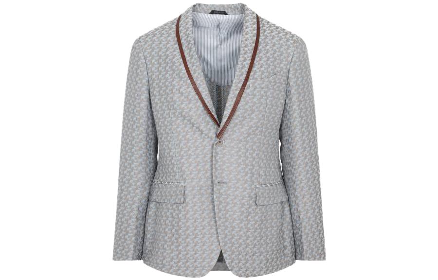 Giorgio Armani Armani Striped Tailored Grey Blazer 3SGGG10GT03ZGF8NC