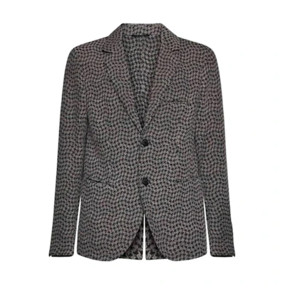 Giorgio Armani Armani V-Neck Single-Breasted Long-Sleeve Jacket 3SGGG0ZTT04JWF8XS