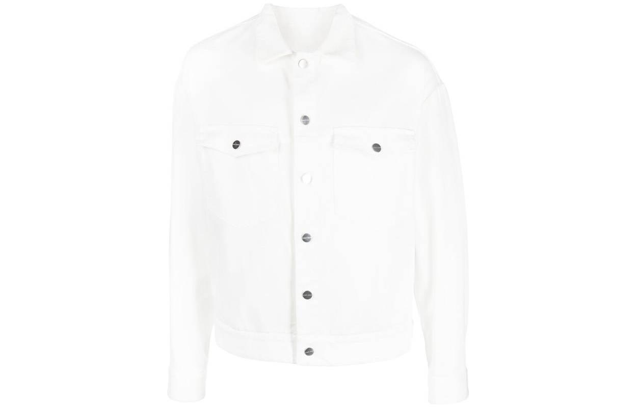 Giorgio Armani Armani White Single-Breasted Long-Sleeve Jacket SNC0Z3RSB9GU1AX