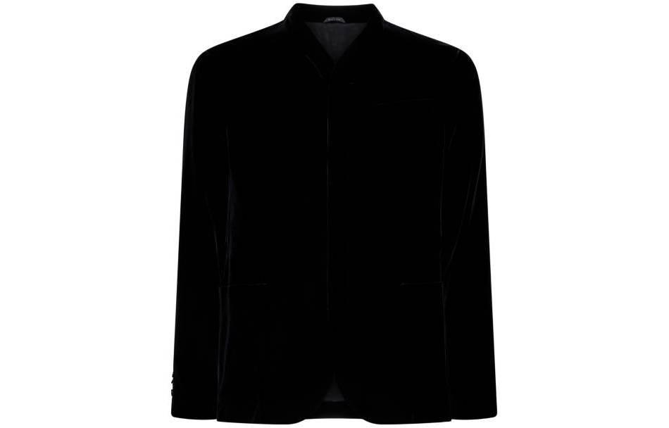 Giorgio Armani Black Solid Zip-Up Casual Jacket 3SGGG10A-T0025-UC99