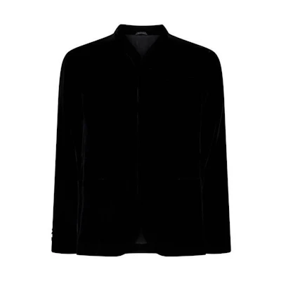 Giorgio Armani Black Solid Zip-Up Casual Jacket 3SGGG10A-T0025-UC99