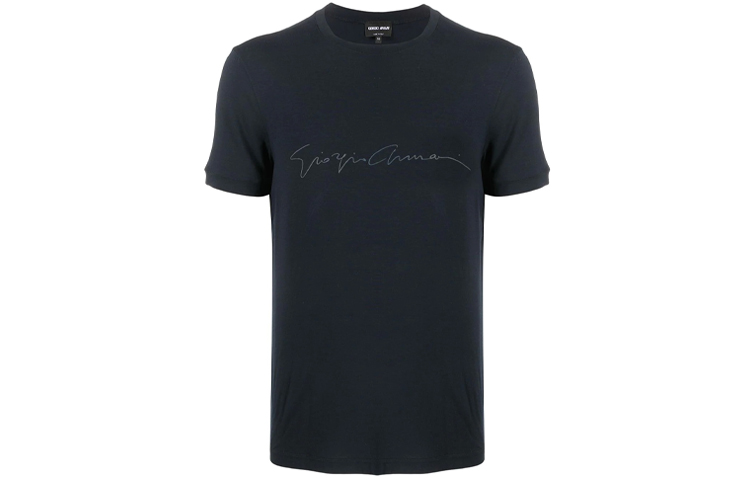 Order Camiseta Giorgio Armani Azul Cuello Redondo con Logo Gráfico. 6GST56SJP4ZUBSG