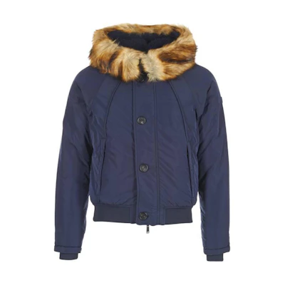 Giorgio Armani Blue Slim Fit Hooded Zip-Up Jacket 6Y6B38-6NLDZ-1579