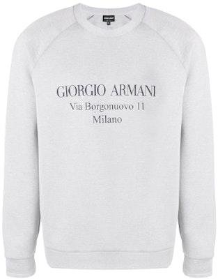 GIORGIO ARMANI FW21 灰色字母圖案寬鬆版型圓領長袖上衣。 3GSM81SJSXZU84Y Order GIORGIO ARMANI FW21 灰色字母圖案寬鬆版型圓領長袖上衣。 3GSM81SJSXZU84Y