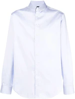Order GIORGIO ARMANI FW21 Light Blue Minimalist Button-Down Long Sleeve Shirt 8WGCCZMNTZ064-UA30