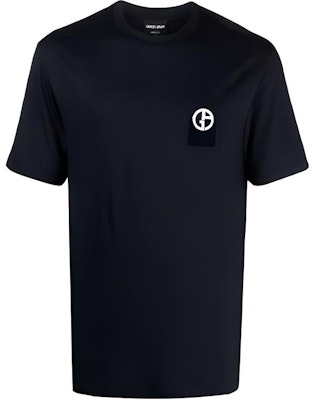 ジョルジオ アルマーニ FW21 ロゴ クルーネック 半袖 Tシャツ ネイビーブルー ファッション 6KSM74-SJKLZ-UBWF Buy ジョルジオ アルマーニ FW21 ロゴ クルーネック 半袖 Tシャツ ネイビーブルー ファッション 6KSM74-SJKLZ-UBWF