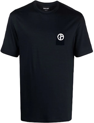 ジョルジオ アルマーニ FW21 ロゴ クルーネック 半袖 Tシャツ ネイビーブルー ファッション 6KSM74-SJKLZ-UBWF Order ジョルジオ アルマーニ FW21 ロゴ クルーネック 半袖 Tシャツ ネイビーブルー ファッション 6KSM74-SJKLZ-UBWF