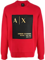 Giorgio Armani FW21 Red Crewneck Sweatshirt with Front Logo Print () 6KZMDB-ZJ6PZ-1496 Giorgio Armani FW21 Red Crewneck Sweatshirt with Front Logo Print () 6KZMDB-ZJ6PZ-1496