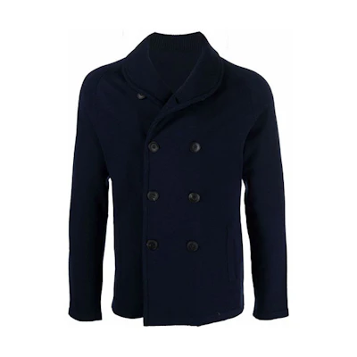 Giorgio Armani FW21 Slim Double-Breasted Blazer Jacket in Blue 3HSG03SM10ZUBWF-BLU